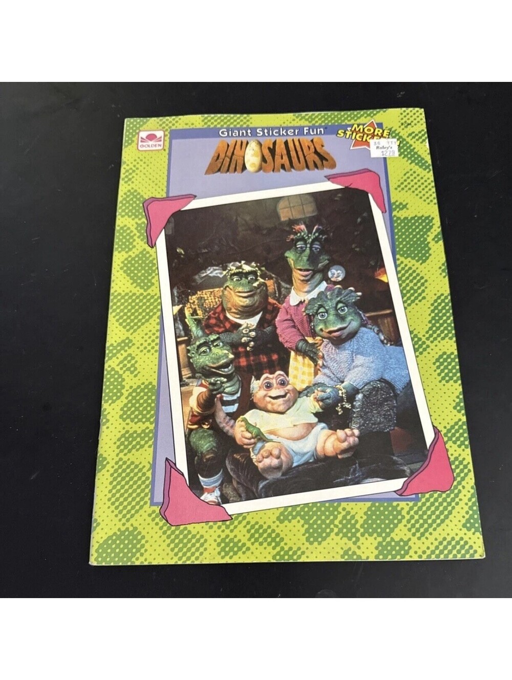 Vtg 1992 Golden Book Sticker Fun Book TV Show Disney’s DINOSAURS Pre Owned C419